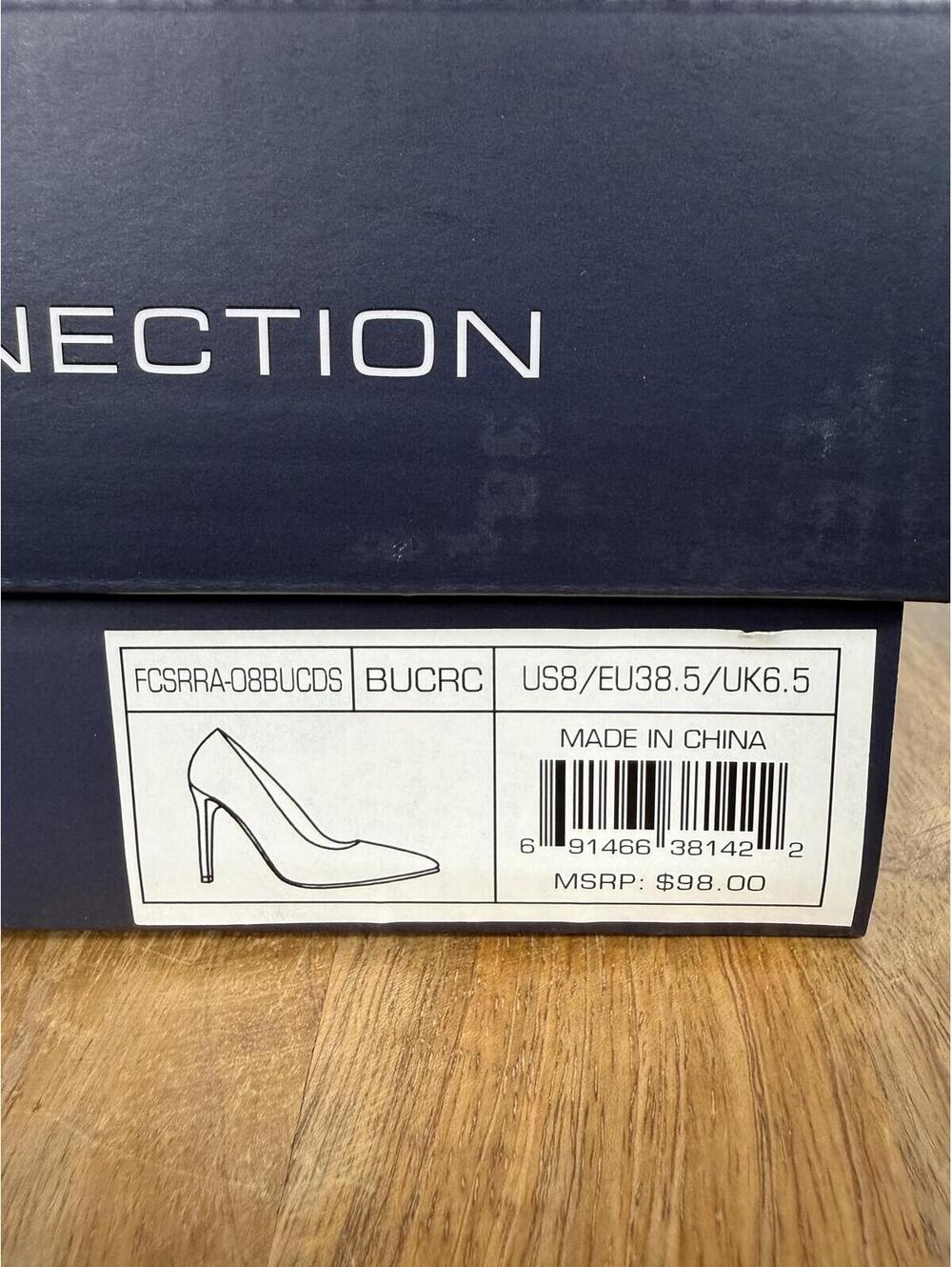 French Connection Red Croc Embossed Pointed Toe Heels Size 8 NWB - Picture 9 of 9